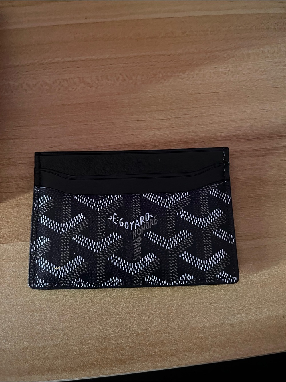 Goyard Black and White Signature Card Holder